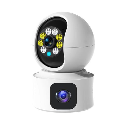 家用无线双摄像头远程手机全彩夜视wifi摄像器360度户外摄像机